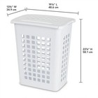 Sterilite Rectangular Lifttop Laundry Hamper Basket Bin W  Lid  8 Pack 