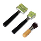 1  2  Leaf Seam Roller  Smoothing Tool  Dusting Brush  For Spin-able 