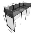 Dj Event Facade Black White Scrim Metal Frame Booth   23   x73    Flat Table Top Usa