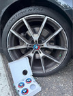 56mm 68mm Floating Center Caps Fits Bmw Blue Black 50th Anniversary Set Of 4