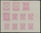 1883  North Borneo First Issues Proof Sheet Of 11 W two Unissued Values Sc  1 13