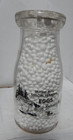 Vintage 1 2 Pt Pyro Milk Bottle-morgan Broa  Creameries Pic Chickens-hennery Egg