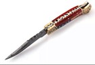 Handmade Damascus Steel Folding Blade Pocket Knife-lock Back Us Flag Handle