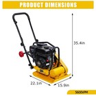 6 5hp Plate Compactor 212cc Gas-powered Jumping Jack Tamper With Wheels