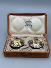 Vintage Japanese Showa Period Pair Solid Silver Sake Cups  Meishindo Marked 