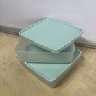 Lot Of 2 Tupperware Square A Way Sandwich Keepers  670  671 Aqua Mint
