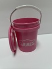 Lowe   s Mini Bucket Pink W  Lid Rare Lot Of 10 Set Ships Fast