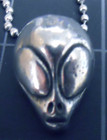 Alien Necklace Stainless Chain New Area 51 Roswell Ufo Paranormal Gray Pendant