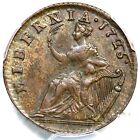 1723 M 4 43-gc 5 R-6 Pcgs Au 55 Wood s Hibernia Halfpenny Colonial Copper