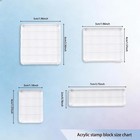6pcs Acrylic Stamp Blocks Clear Grid Line Rubber Stamp Blocks For Card Making