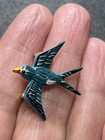 Vintage 1    Blue Bird Figural Enameled Plastic Brooch Pin