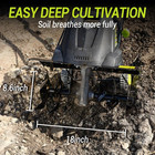 Electric Tiller 12 Amp Rototiller   powerful Garden Tiller With 6 Steel Tines Till