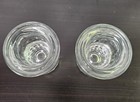  2  Vintage Libbey Clear Shot Glass Heavy Thick Beveled Bottom Euc