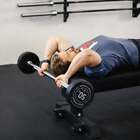 Titan Fitness 50 Lb Rubber Straight Fixed Barbell  Pre-loaded Weight Bar