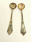 A Set Of 2 Tiffany Beekman Sterling  Silver Master Salt Spoons 3 9 16 