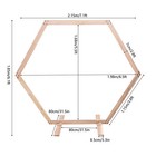 7 1 Ft Hexagon Wood Wedding Arch Frame Decor Wood Hexagon Arch Backdrop Stand