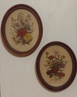 2 Vintage Victorian Botanical Prints Jane Loudon Florals 1783-1843 Ellipse Frame