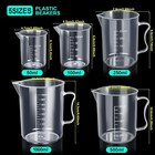 Graduated Cylinder And Beaker Set 10pcs Clear Plastic Various Sizes