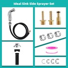 Universal Fit Kitchen Faucet Sprayer Attachment hose holder Set  Chrome