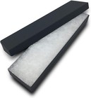 25pc 8  X 2  X 1  Matte Black Cotton Filled Jewelry Gift Box  82 Long Necklace