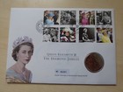 2012 Queen   s Diamond Jubilee Royal Mail  Mint Five Pound   5 Coin Cover Fdc Stamp