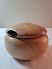 Hand Turned Wooden Trinket Box With Lid 3 Inch Height 3 5 Inch Diameter
