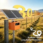 30 M Solar Electric Fence Energizer 1 5j Adjustable 6-12kv With Dual 15w Panels