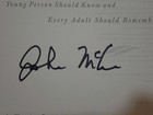Senator John Mccain Autograph   Sign Book Character Is Destiny