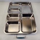 Stainless Steel Bento Lunch Box 3 Compartment Food Storage Container Locking