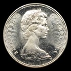         1967 Canada  800 Silver Dollar Coin  Goose  Queen Elizabeth Ii  Centennial
