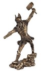 12  Thor W Hammer Viking Norse Mythology God Of Thunder Statue Bronze Color