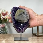 Outstanding Natural Amethyst Cluster With Huge Calcite Crystal  Mws0952