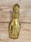 Vintage brass victorian Lady   s Hand paper Clip   letter Holder 5  japan