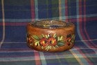 Munich Germany Lowenbrau Wooden Hand Painted 5  Glass Ashtray