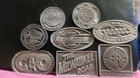 Vintage Railroad Token Lot 8 Cast Metal Souvenir Coins Sou Fec C o Milw Cnw Acl