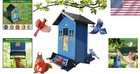 Elegant Squirrel Proof Bird Feeder 6lb Blue Metal Hanging For Wild Birds