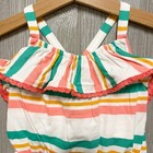 Tea Collection Sleeveless Midi Tassel Dress Pink Stripe Cross Strap Nwt Sz 2
