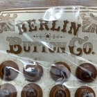 Vintage Berlin Button Co Card 24 Brown Dome Buttons Sewing Crafts