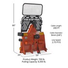 Titan Attachments 3 Point 4 Ton Skidding Winch For Cat 1 Tractors Rated 30-50 Hp