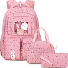 Spacious Corduroy Girls School Backpack With Lunch Kit - Perfect For Ages 6-14