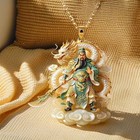 New Guan Yu Metal Relief Pendant Necklace Chinese Style Handmade  Accessory