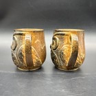 Vintage Owl Mugs Holt Howard Retro Brown 1970s Figural Stoneware Coffee Cups