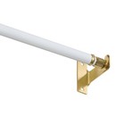 Adjustable Round Sash Window Curtain Rod Set 7 16 Inch Diameter White Finish 48
