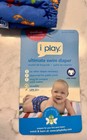 Iplay Reusable Swim Diaper Sz 6-12 Months Upf 50  Blue Aquatic Print New W tags