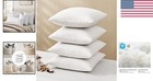 Down Feather Pillow Inserts 18x18 Pack Of 4 - Fluffy Comfort For Home