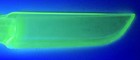 Vintage Green Uranium Glass Cake Knife Vaseline Uv Reactive Glows Bright Green