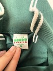 Vintage Diadora Football Soccer Jersey Large Green White 80s 90s Rare Geometric