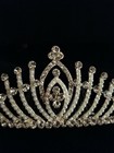 Rhinestone Tiara Crown Princess Pearl Women Girl Bridal Birthday Wedding Comb