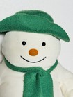Eden Plush Snowman Raymond Briggs Soft White Fleece  Stuffed Toy Green Hat 15   