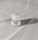 Sewing Thimble Porcelain Sewing Thimble Avon Collectible Christmas 1981